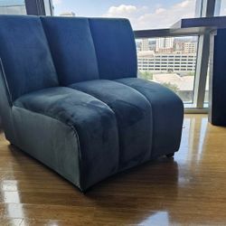 Blue Velvet Oversized Chair