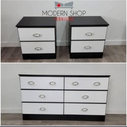 DRESSER AND TWO NIGHSTANDS  // CÓMODA Y DOS MESITAS DE NOCHE 