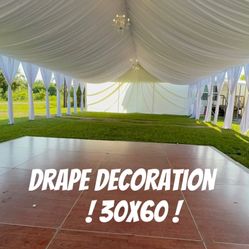 Renting Tent Decoration drapes  Any Color Ur Choice 