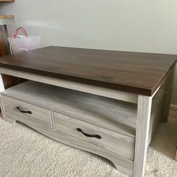 Coffee Table With Two Drawers