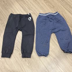 Kids' Black and Blue Jogger Pants set of 2 24m
