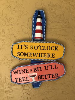 Key West style wooden beach/pool/patio sign