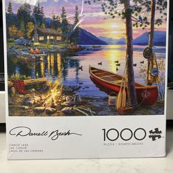 Darrell Bush “Canoe Lake” 1000 Pc Puzzle (new)