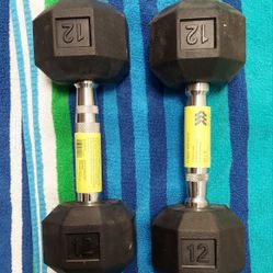 20$ 12 lbs Workout Dumb Bells Brand New 