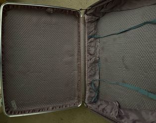 Vintage airway and blue suitcase