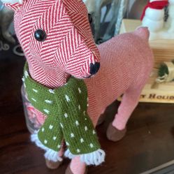 Winter Red Knit Decorative Reindeer Katy