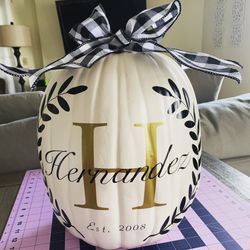 Personalized Faux Pumpkin