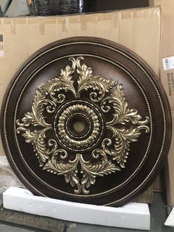 Livex Lighting 8229-64 Ceiling Medallion in Palacial Bronze with Gilded Accents!