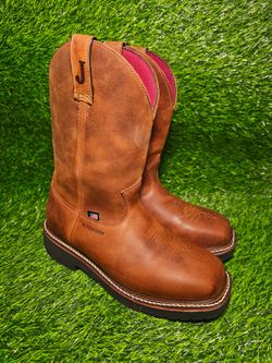 JUSTIN MEN'S WATERPROOF WORK BOOT 8.5D