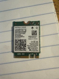 Intel WiFi Card G86C0007K310 Compatible Part for Intel 3168NGW Dual Band 802.11ac