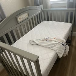Gray Baby Crib