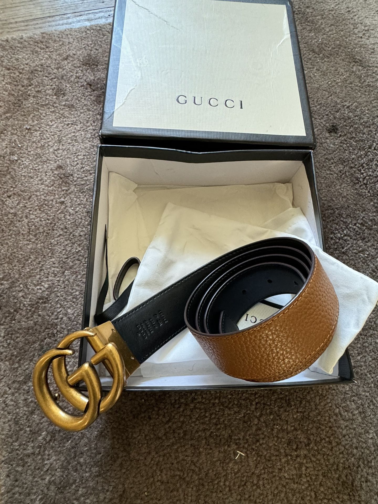 Brand New Gucci Reversible Belt Size 32 - 36