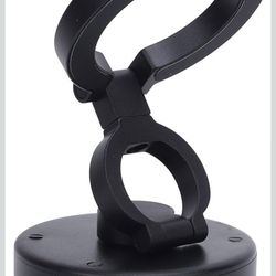 Respicefinem Magnet Phone Holder Electric Magnetic Suction Car Mount 360 Degree Rotating Vacuum Adsorption 3 Section Folding for Desk Silver (Black)