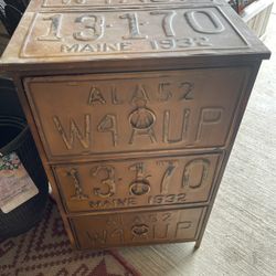 License Plate Dresser 20.00 