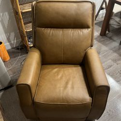 Brown Leather Recliner From Living Spaces 
