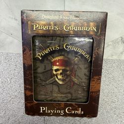 New never used Pirates of the Caribbean theme with special face cards inspired by pre-production designs for the Disney attraction. The deck contains 