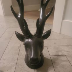 Dark Bronze Stag Head Sculpture
