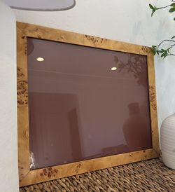 Vintage Faux Burl Wood Picture Frame Wall Hanging Large 19” x 16” for portrait Artwork Art Painting