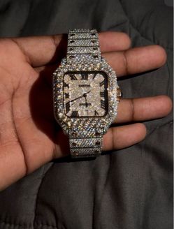 Moissanite Bustdown Watch VVS1