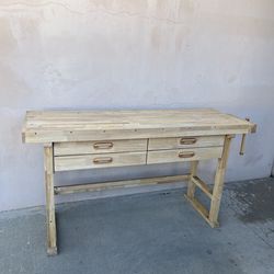 Wood Work Bench Desk