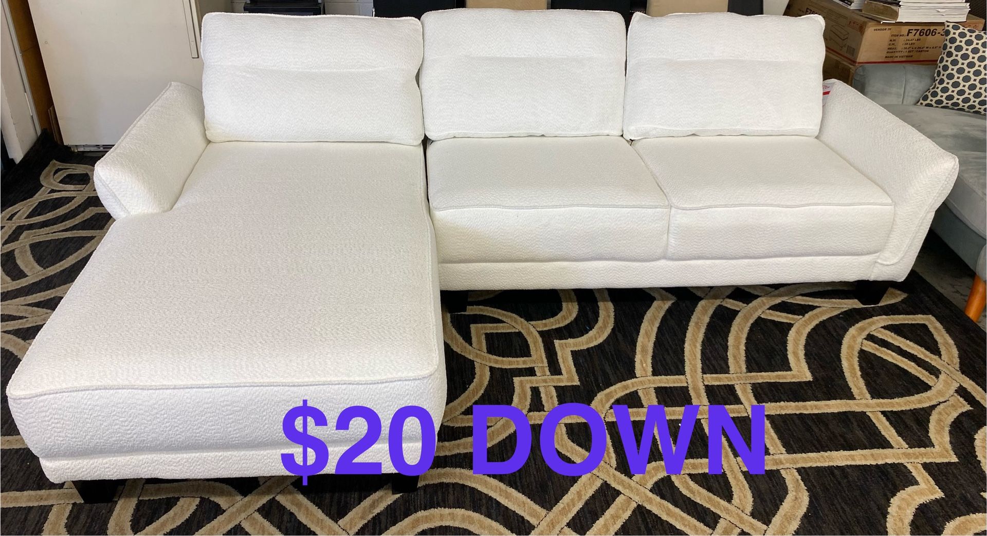 🆕 Elegant White Fabric Set (Finance and Delivery)