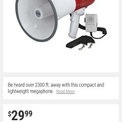 WESTERN SAFETY 50 Watt Megaphone with Safety Siren