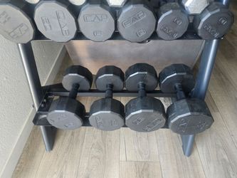Cap rubber dumbbells set