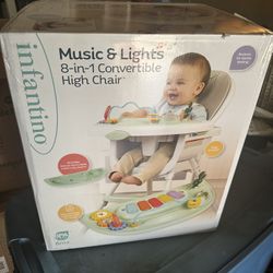 Infantino Music & Lights 3-in-1 Convertible High Chair