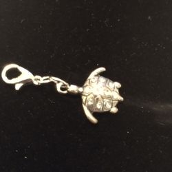 Sparkly Sea Turtle Charm For Bracelet 