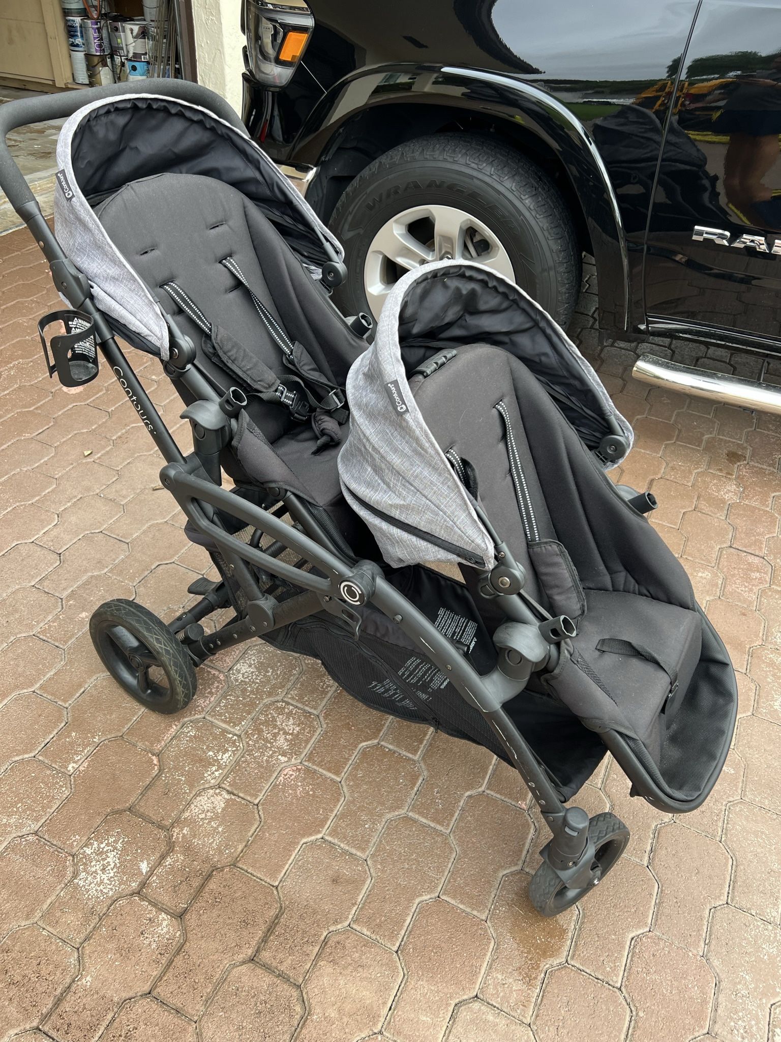 Contours Double Stroller With Sun Shades