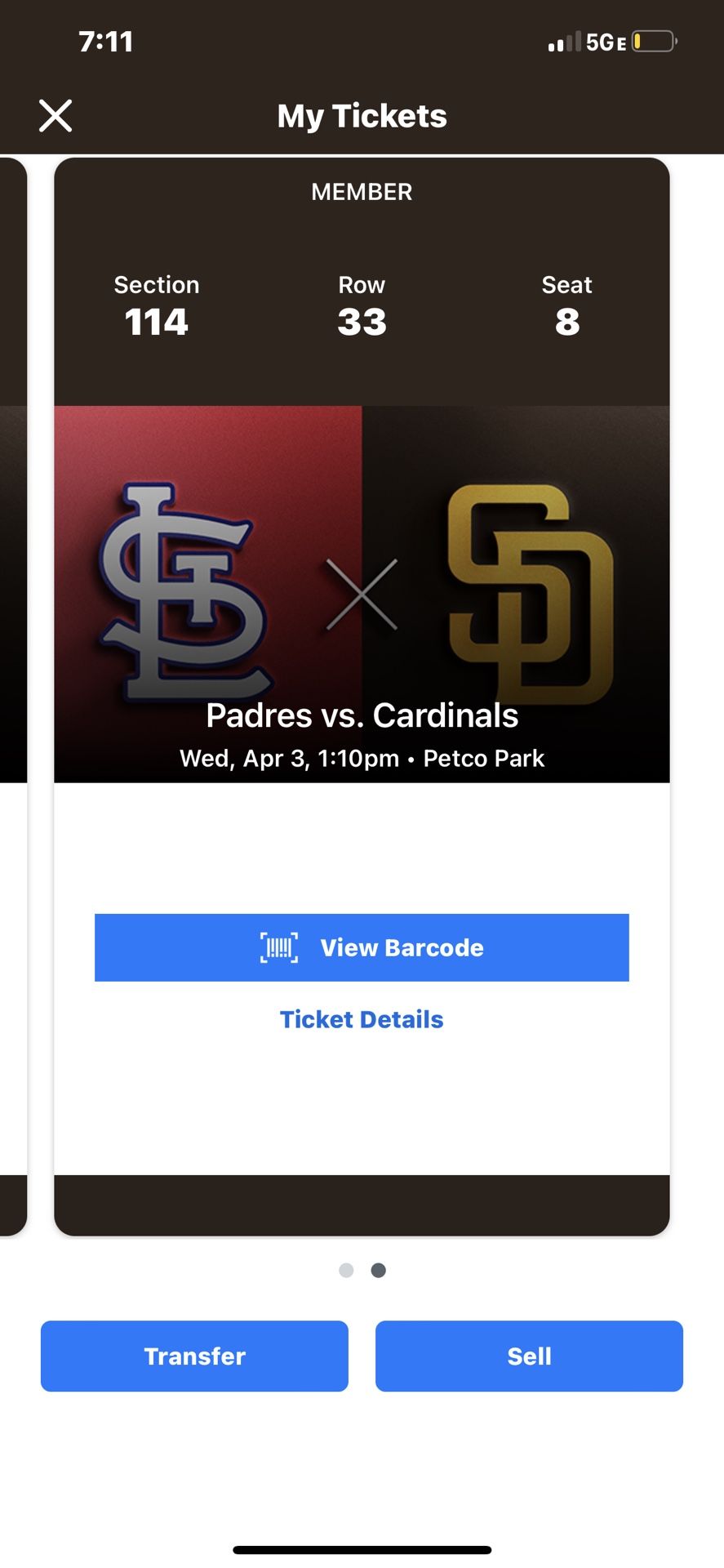Cardinals Vs Padres April 3rd
