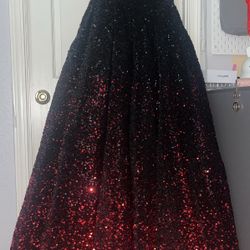 Quince Dress Red And Black 