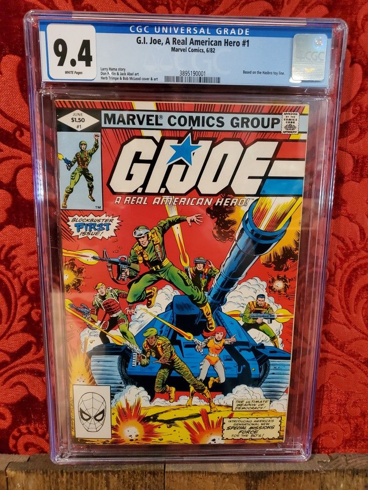 Gi Joe 1982 #1 Gi Joe Comic 1st Cgc 9.4 