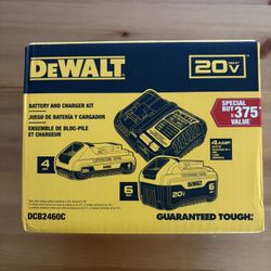 dewalt 20V Max 6.0 Ah and 4Ah battery kit