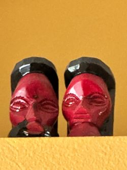 African Wood Carved Heads