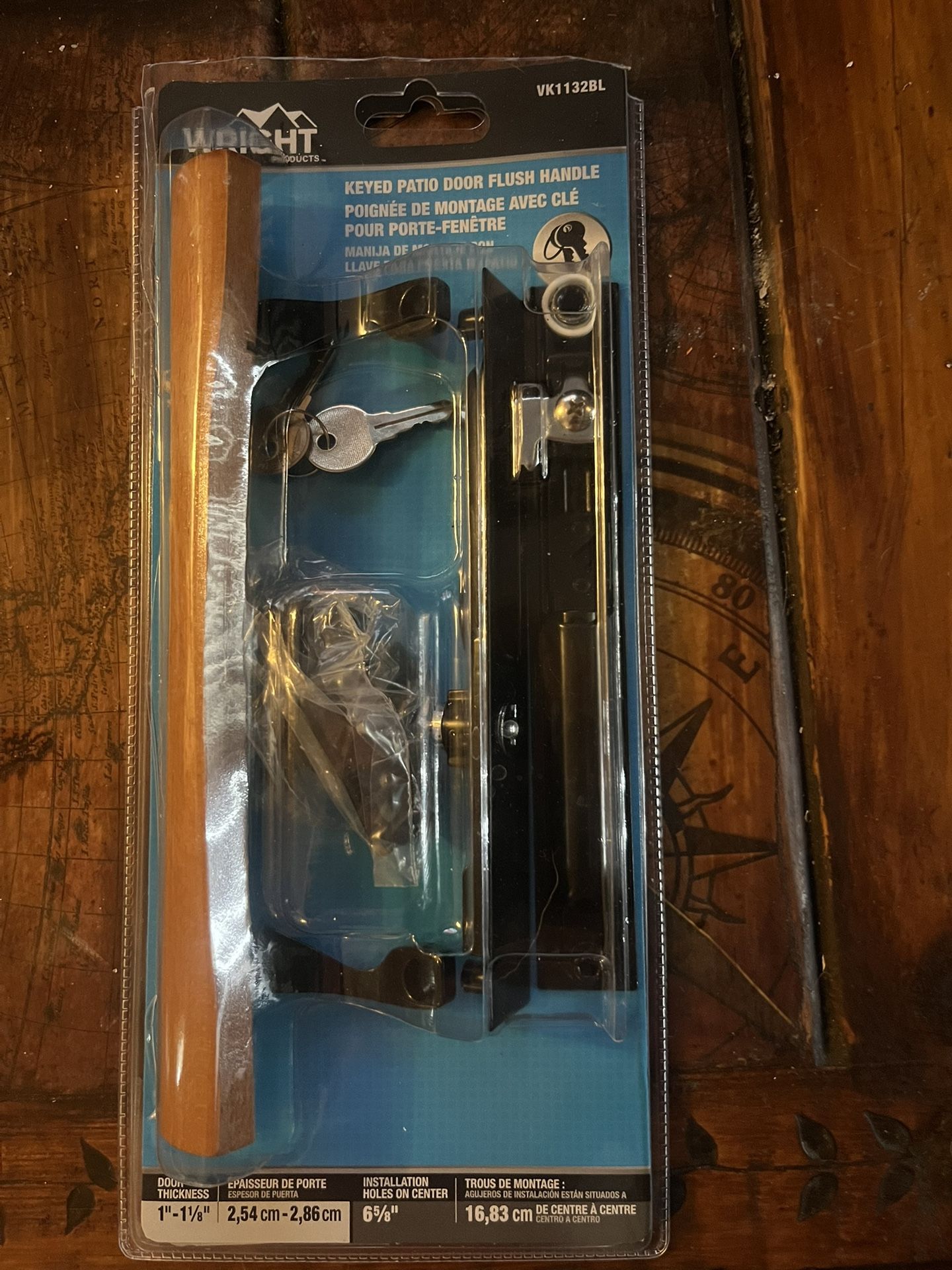 LOCKING SLIDING GLASS PATIO DOOR HANDLE WITH KEYS