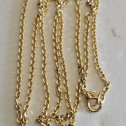 14K Yellow Gold Chain 18"