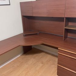 Corner Desk with Hutch and File Drawer