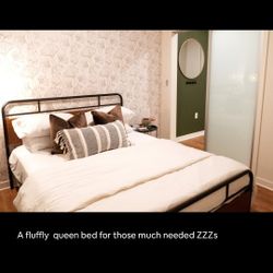 Queen Mid Century Modern Bed Frame
