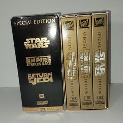 Star Wars Trilogy 1997 Gold Box Sex Special Limited Edition 3 VHS Video Tape Set