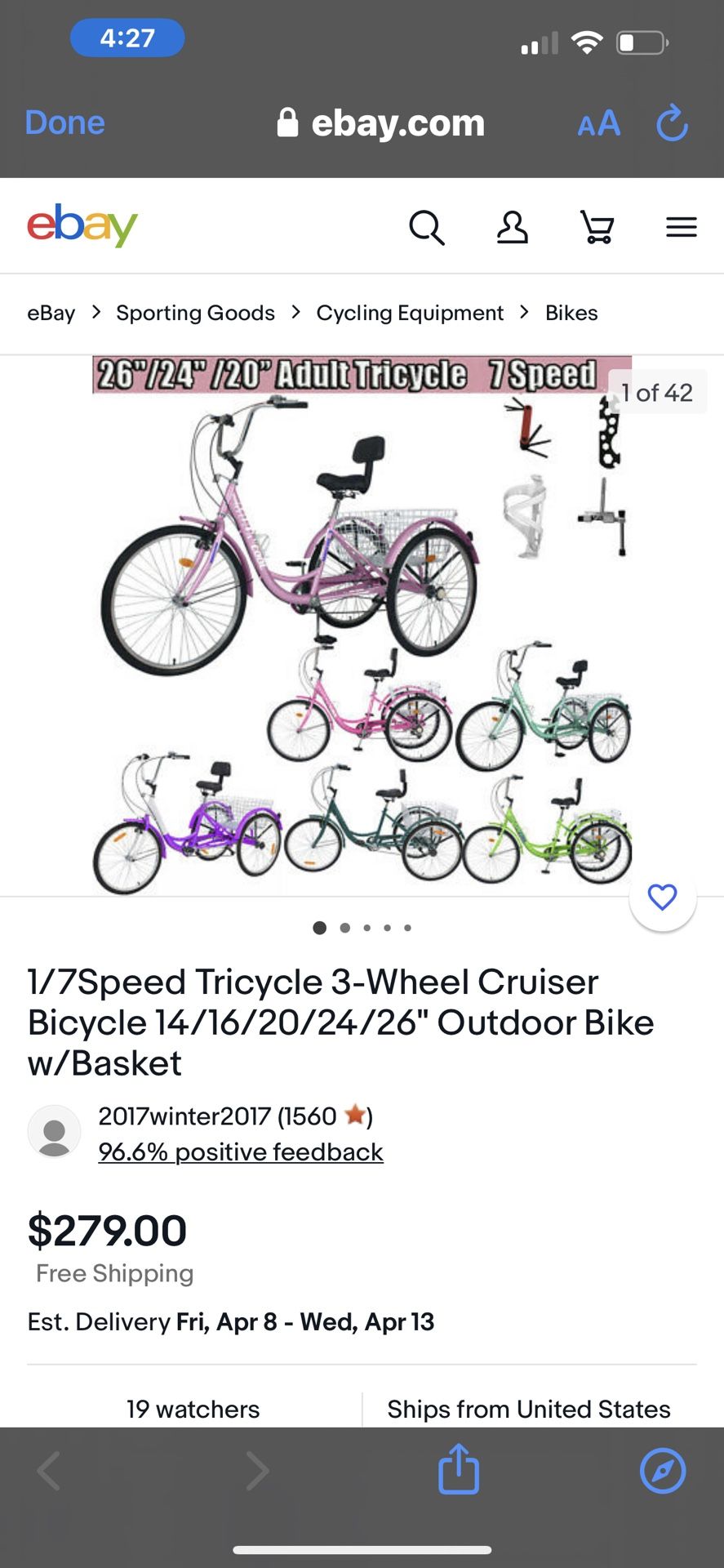 red three wheel kid size trike