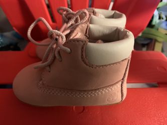 Timberland pink crib booties size 1m