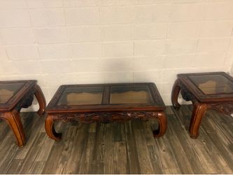 Coffee table and 2 end tables