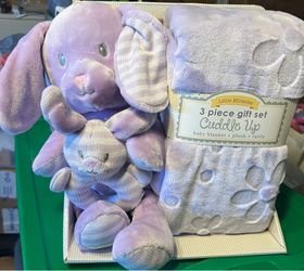 New. 3pc plush blanket/toy set. Lavender color
