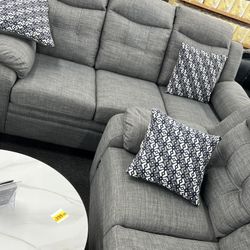 Two Piece Couch And Loveseat 