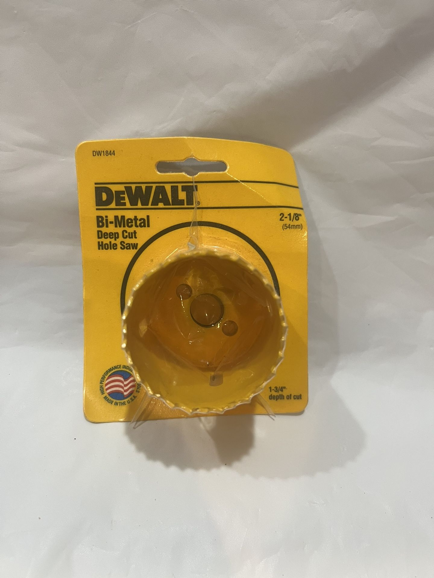DEWALT Hole Saw 2-1/8” (54mm) 1-3/4 Depth Bi Metal USA DW1844