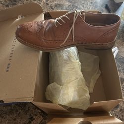 Gh Bass Tan Leather Wind Tip Men's Shoes