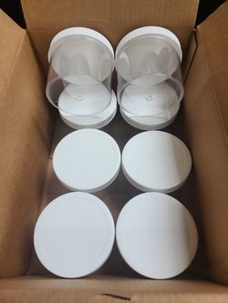 8 Count Uline 32 Ounce Wide Mouth Plastic Jars