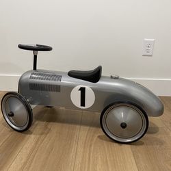 Silver Ride-on Race Car 