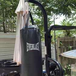 Everlast Stand Punching Bag With Speed Bag Attached To The Other Side 